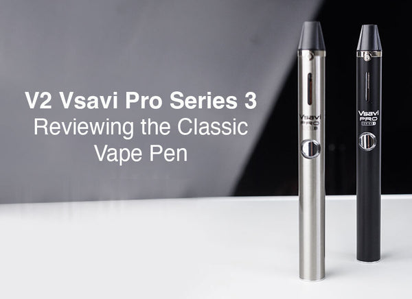 Pair of V2 Vsavi Pro Series 3 Vape Pens on a Desk Thumbnail