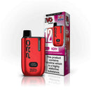 IVG Pro 12 red sour raspberry vaping device and packaging on a white background