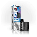 IVG Pro 12 blue sour raspberry refill pod and packaging on a white background