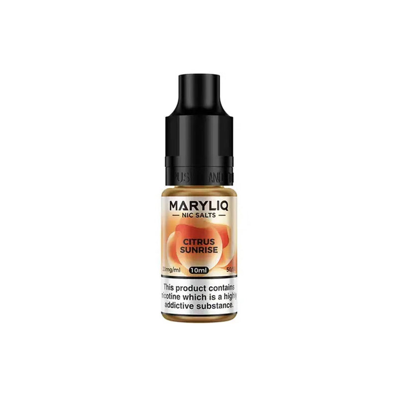 Maryliq 10ml Nic Salt Bottles by Lost Mary Citrus Sunrise Flavour