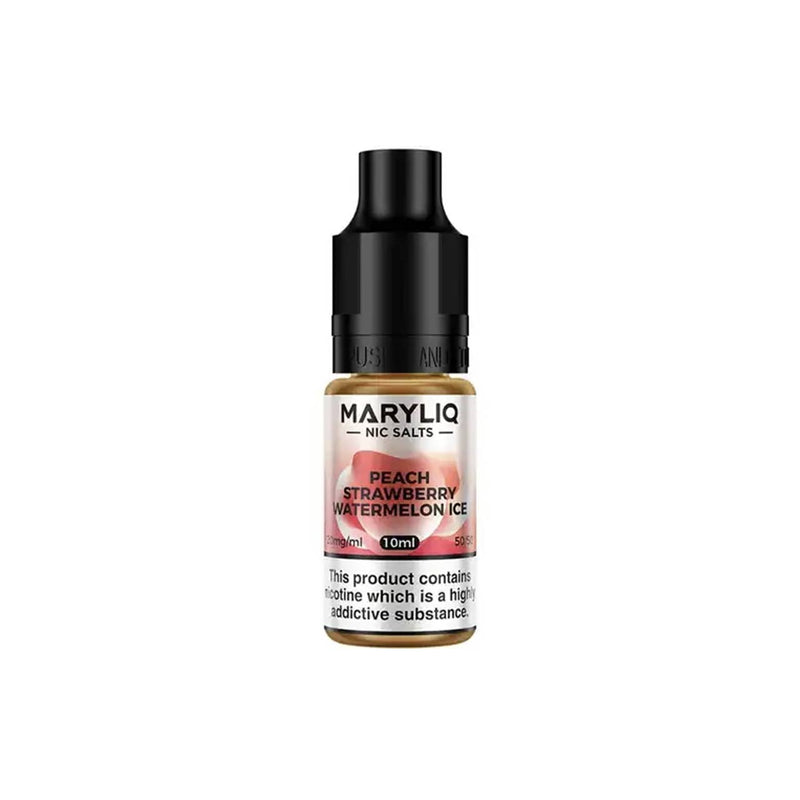 Maryliq 10ml Nic Salt Bottles by Lost Mary Peach Strawberry Watermelon Ice Flavour