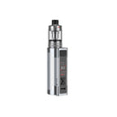 Aspire Zelos 3 metallic silver with digital display on a white background