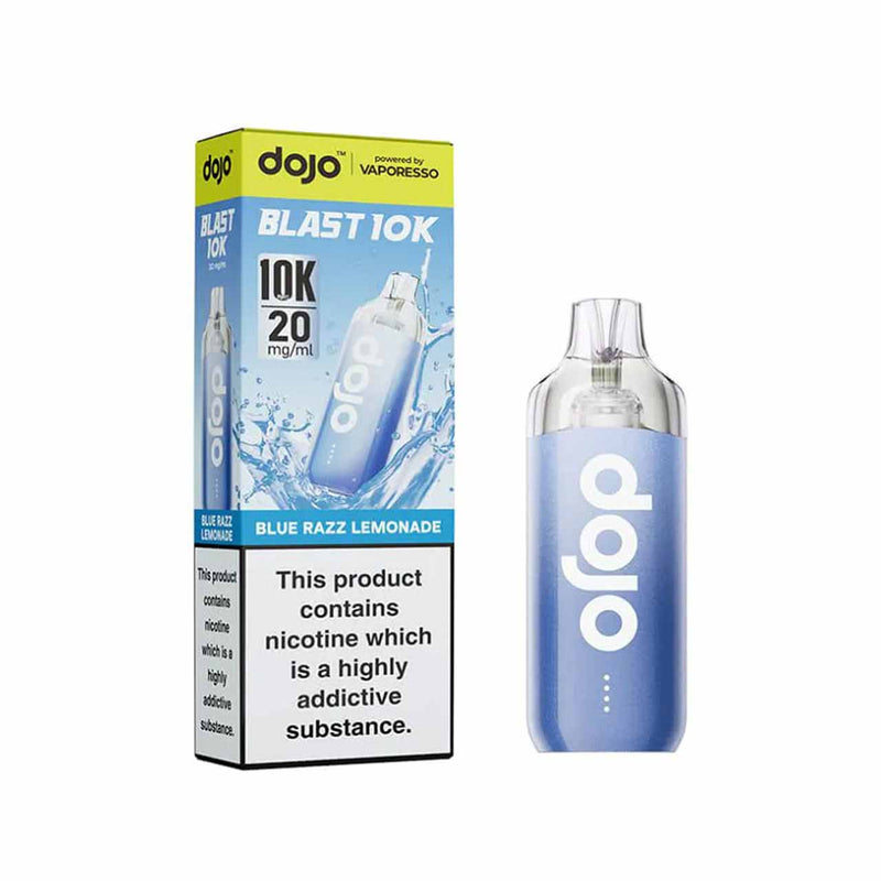 Vaporesso Dojo Blast 10K kit blue razz lemonade white background