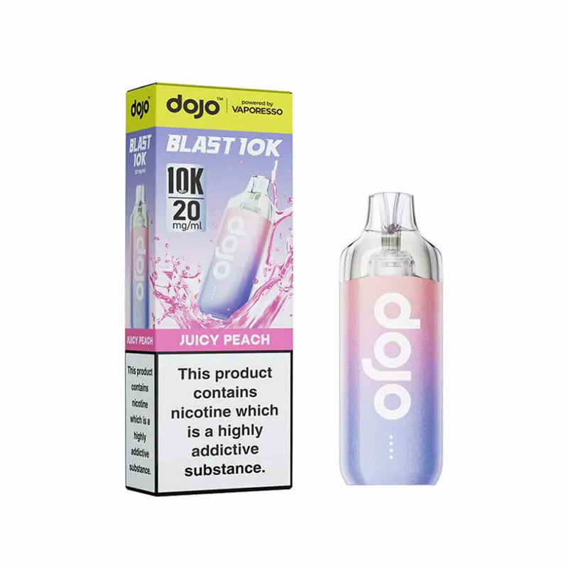 Vaporesso Dojo Blast 10K kit juicy peach white background