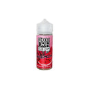 Double Drip Sub-Ohm watermelon vape juice bottle on a white background