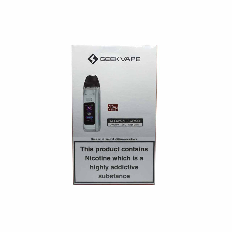 Geekvape Digi Max Moon Silver product packaging on a white background