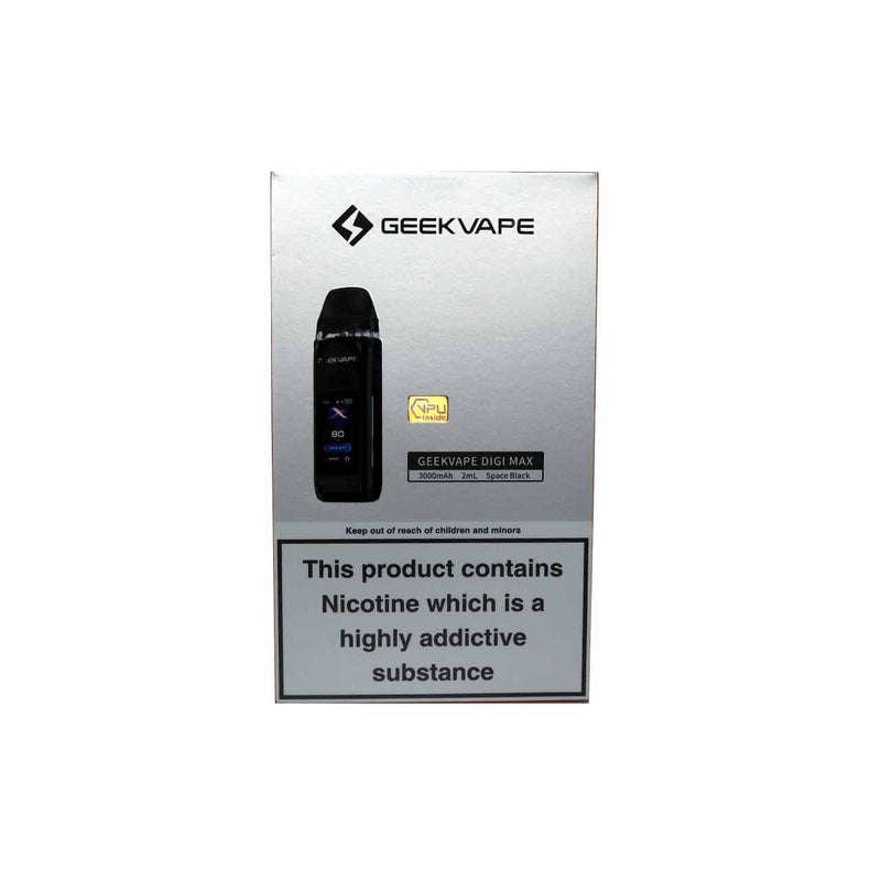 Geekvape Digi Max Space Black product packaging on a white background
