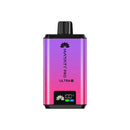 Hayati Pro Ultra Plus vape device with a gradient pink to purple design on a white background