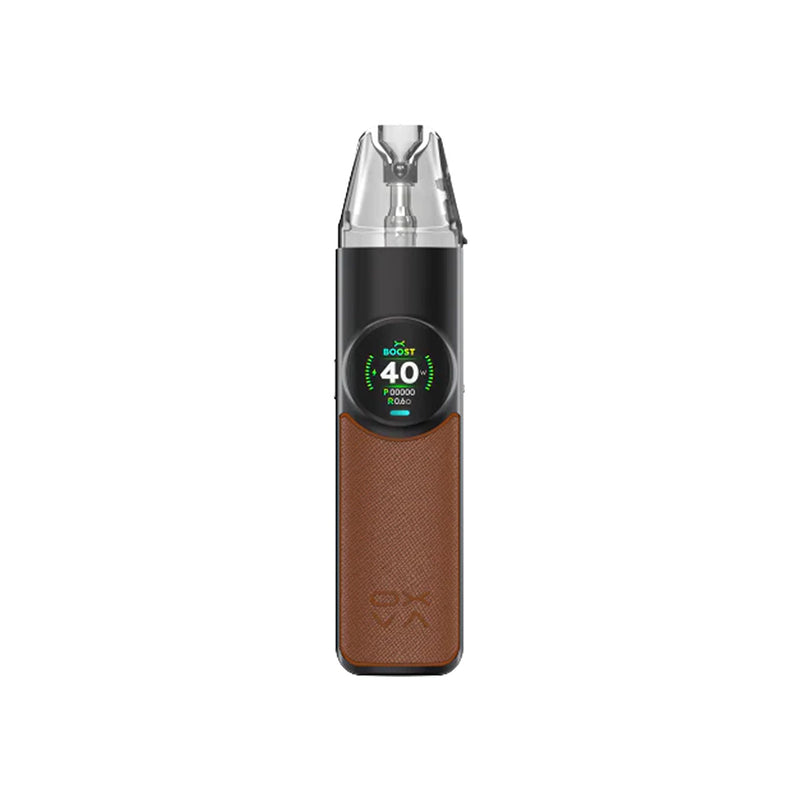 Oxva NeXlim dark brown vape kit white background