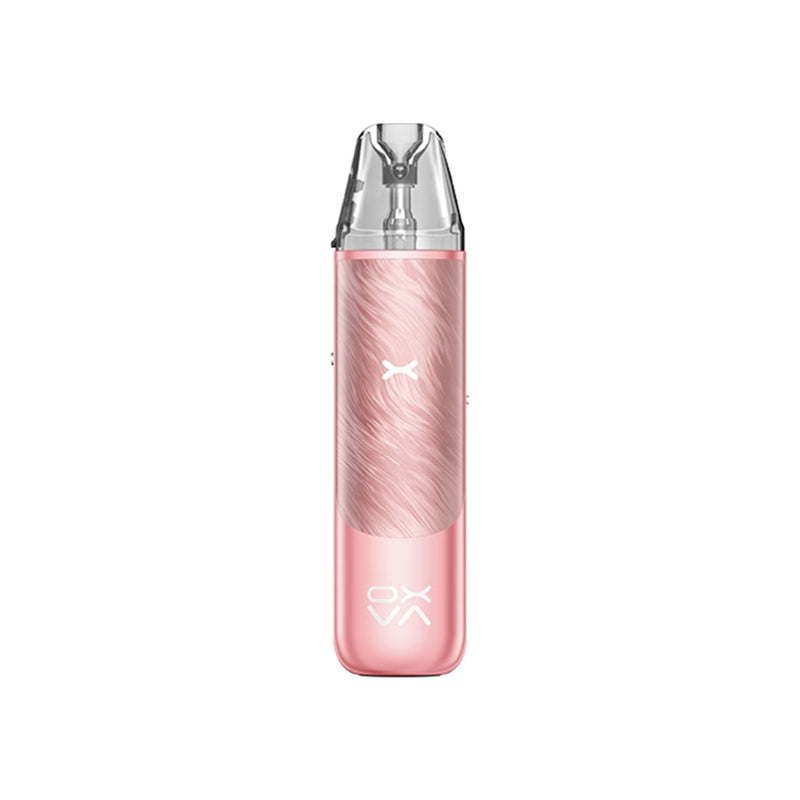 Oxva Nexlim Go rose pink vape device on a white background