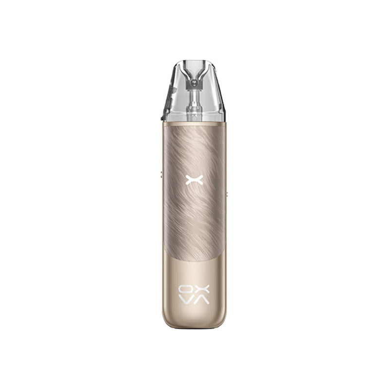 Oxva Nexlim Go sahara brown vape device on a white background