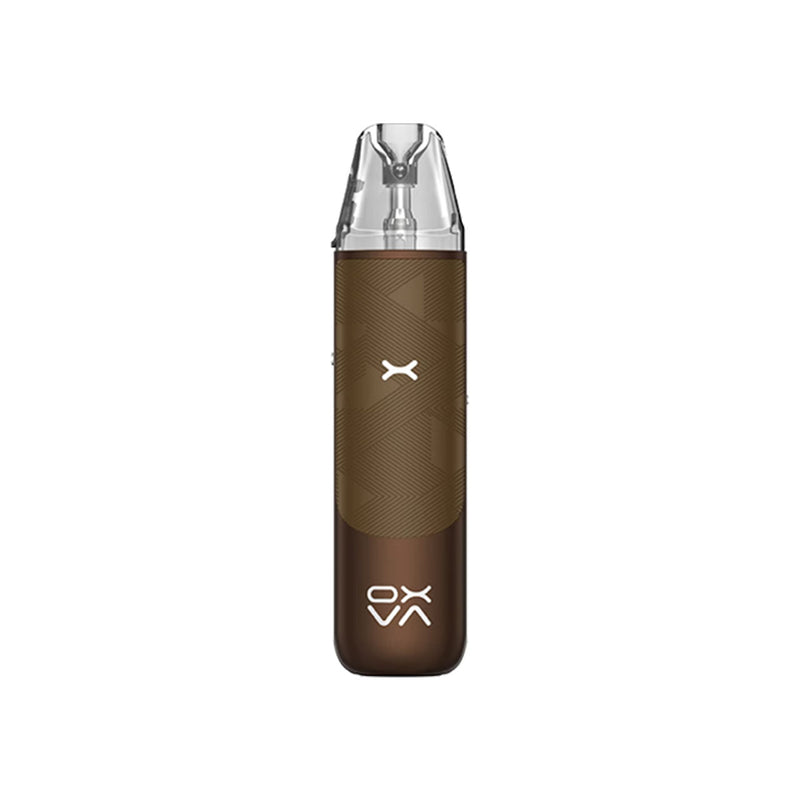 Oxva Nexlim Go silky coffee vape device on a white background