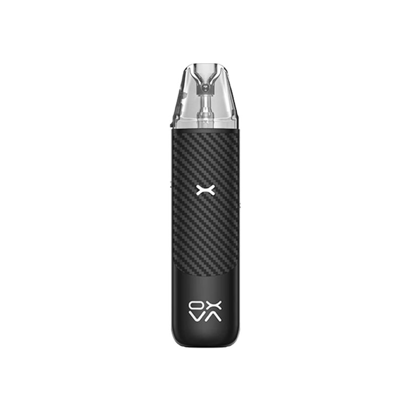 Oxva Nexlim Go warrior black vape device on a white background