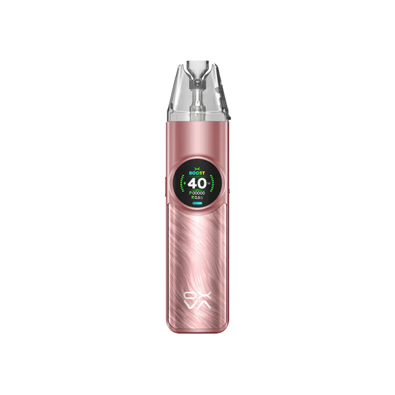 Oxva NeXlim rose gold vape kit white background