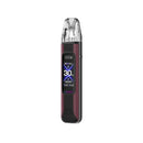 Race red Oxva Xlim Pro 3 vape device with digital display on a white background