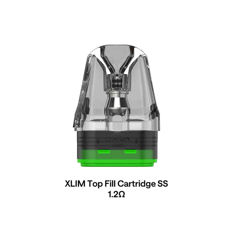 Oxva Xlim Stainless Steel pod on a white background 1.2 Ohm