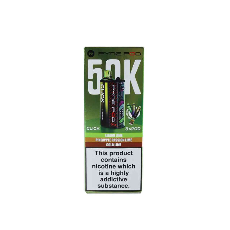 Pyne Pod Click 50K Vape Kit Lime Edition on White Background