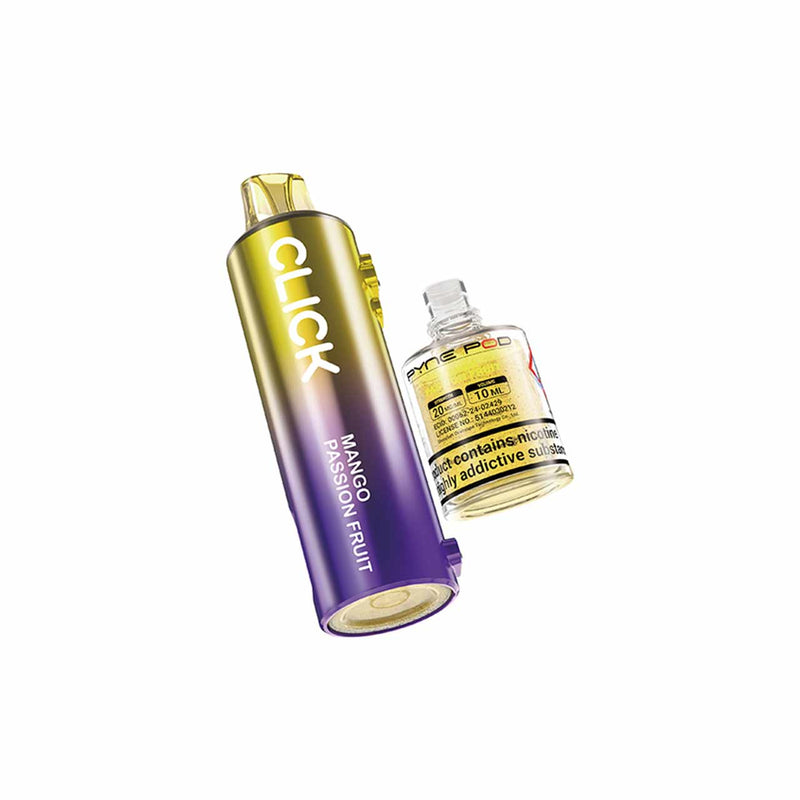 Pyne Pod Click refill pack mango passion fruit white background