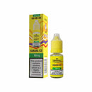 Ske Crystal Salts Banana Ice vape juice bottle and packaging on a white background