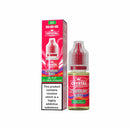 Ske Crystal Salts Strawberry Burst vape juice bottle and packaging on a white background