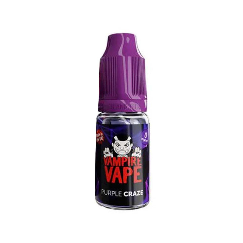 Vampire Vape Purple Craze e-liquid bottle on a white background