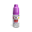 Vampire Vape sweet lemon pie e-liquid bottle with purple cap on a white background