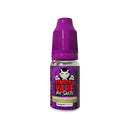 Vampire Vape Vanilla Cappuccino Tobacco Nic Salts bottle with purple cap and label on a white background