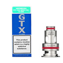 Packaging and product image of Vaporesso GTX mesh coil with specifications listed, against a white background.