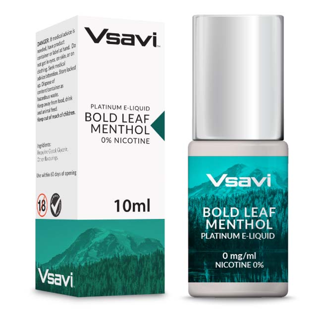 VSAVI Platinum E-Liquid 10ml Bold Leaf Menthol