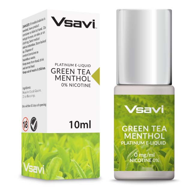 VSAVI Platinum E-Liquid 10ml Green Tea Menthol