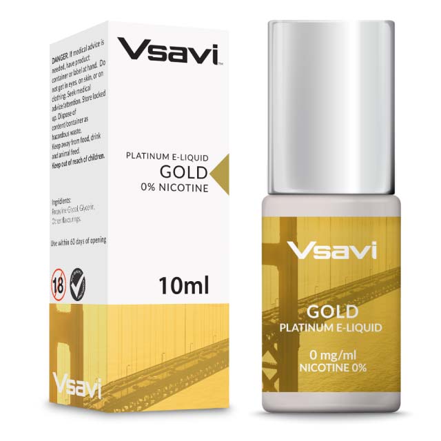 VSAVI Platinum E-Liquid 10ml Gold Tobacco